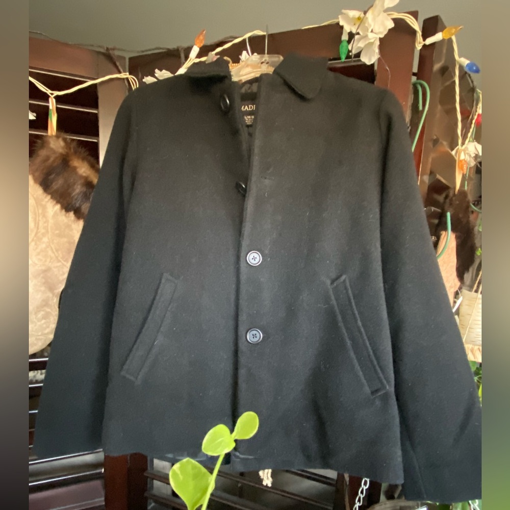 1 Madison Lined Wool Buttoned Peacoat with pockets & slit in back (Teen Girl)
